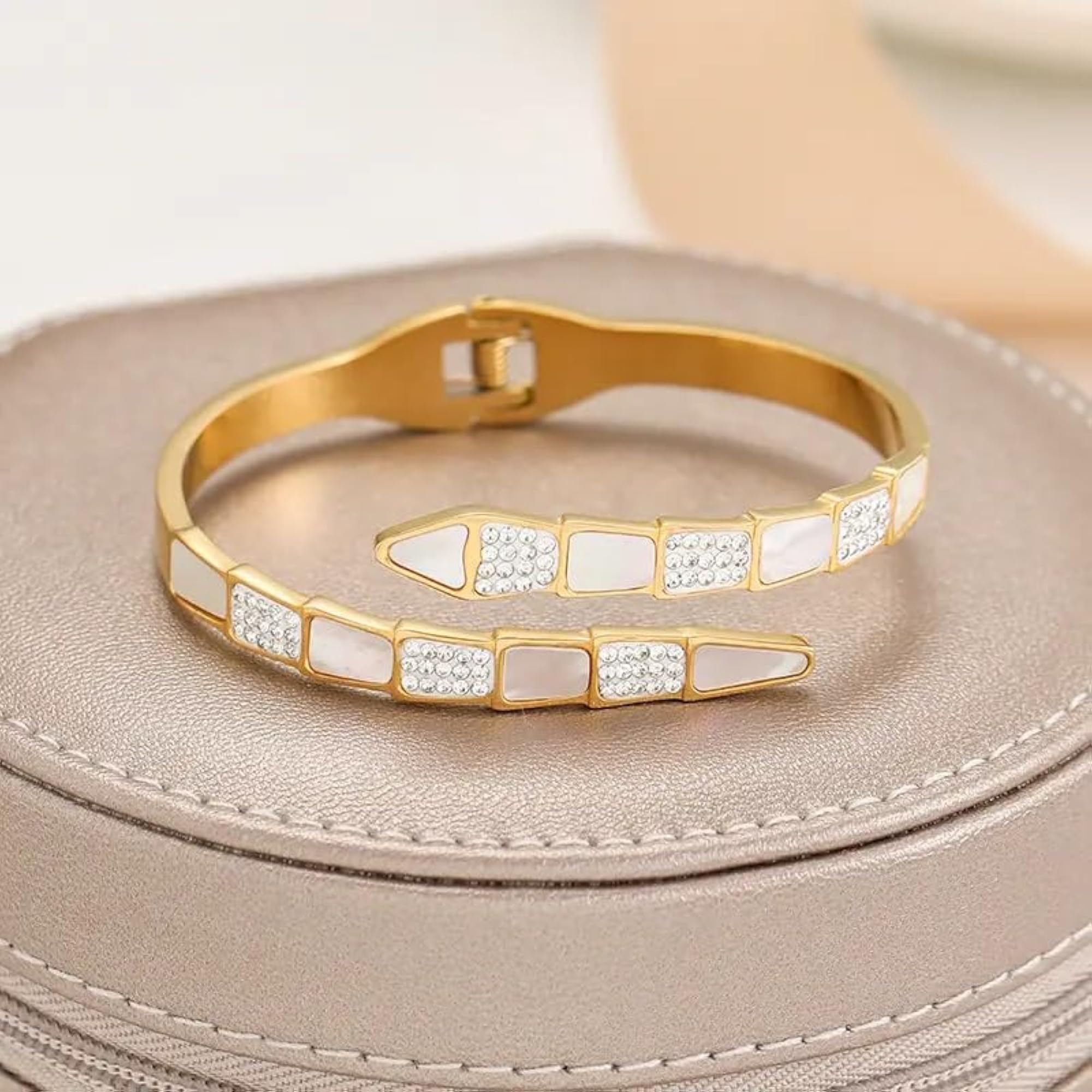 Stylish Adjustable Golden Kada Bracelet for Women